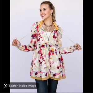Evy’s Tree floral colorful Sophie zip up jacket with hood